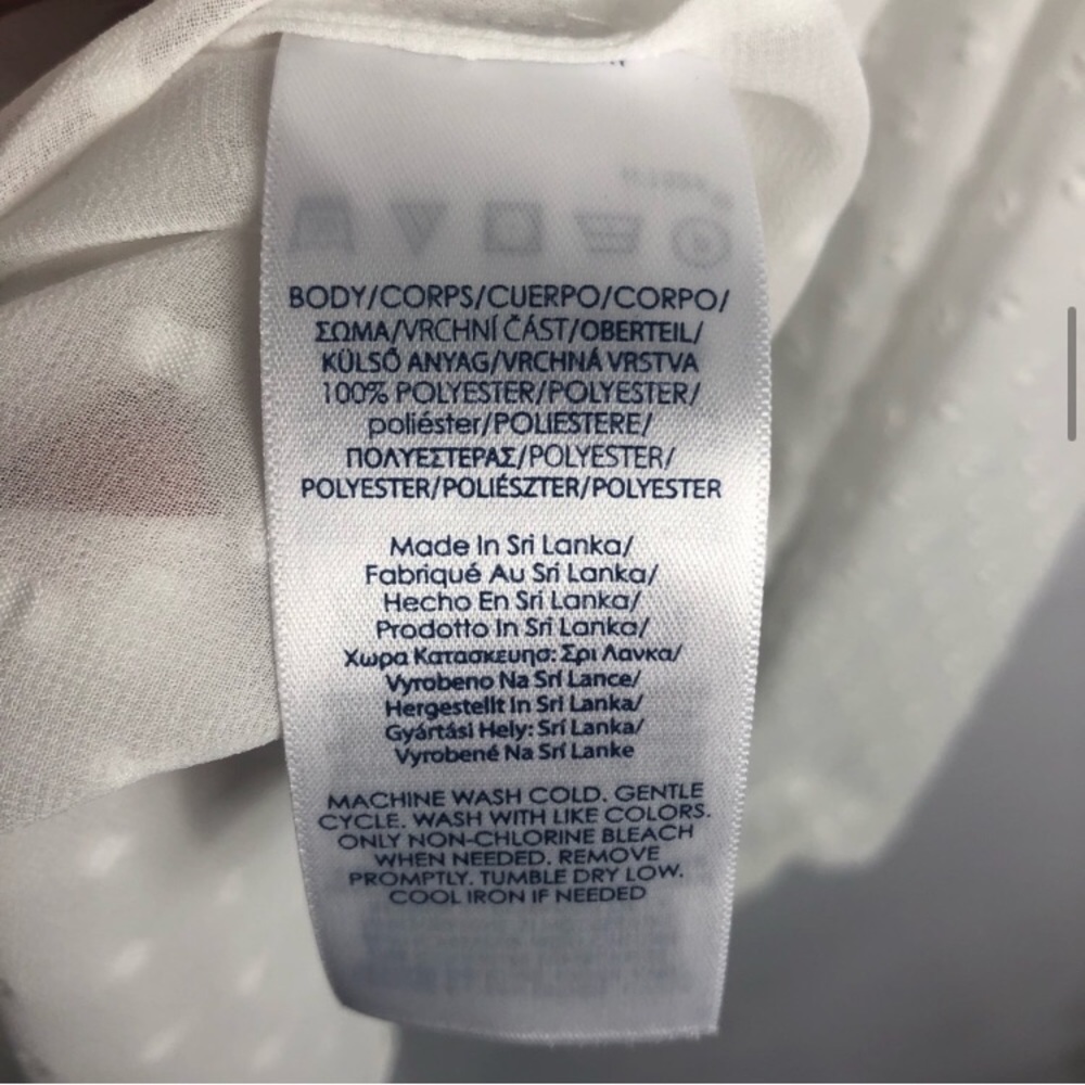 Chaps Boho Sheer Polka Dot Blouse - image 5